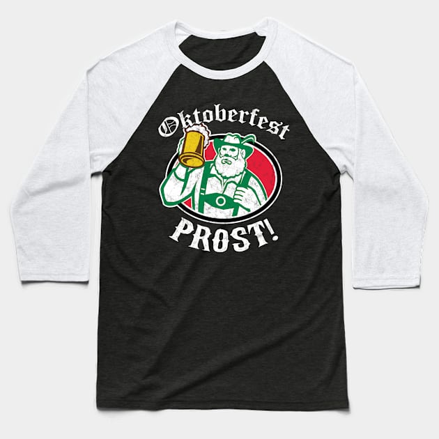 Oktoberfest Prost Bavarian German Beer Baseball T-Shirt by andzoo